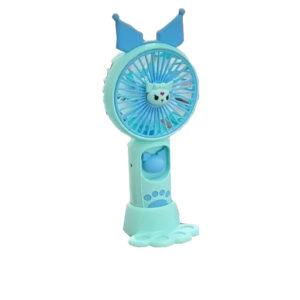 پنکه دستی شارژی طرح گربه کرومی Kuromi مدل S085 دارای LED